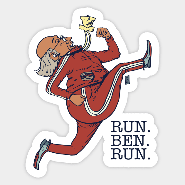 RUN. BEN. RUN. Sticker by Thomcat23